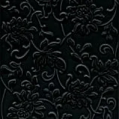 Керамическая плитка аджанта цветы черный 20x30