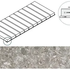Керамогранит петрол решётка стрим 20 25x60