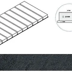 Керамогранит титанио решётка стрим 20 пр 25x60