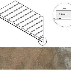 Керамогранит дарк решётка стрим 20 лев 25x60