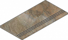 Италон ДАРК СТУПЕНЬ ЗАКРУГ.ГРИП 30X60 ПР коричневый для офиса для дома для улицы для крыльца