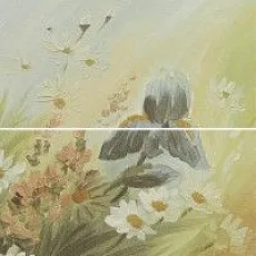 Керамическая плитка эсте зеленый панно 02 40x50