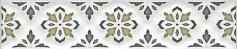 Керама Марацци Бордюр Клемансо орнамент STG\A621\17000 белый для квартиры,  для кухни, для гостиной, для прихожей, для туалета