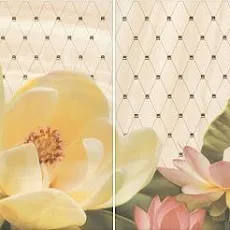 Керамическая плитка Панно Летний сад беж 30x80