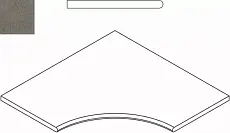 Керамогранит Бортик Италон discover x2 fume bordo angolare round 60x60 60x60