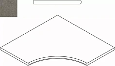 Италон Бортик Италон Discover X2 Fume Bordo Angolare Round 60x60 серый 
