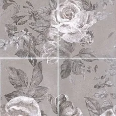 Керамическая плитка Панно Александрия серый 40x60