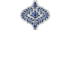 Керамическая плитка Декор Арабески Майолика 1 6,5x6,5