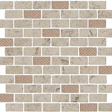 Керамическая плитка Декор kerama marazzi mbd015 Про Лаймстоун Антика 3 мозаичный бежевый матовый 30x32