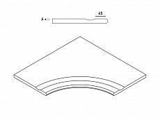 Керамогранит БЛЭК БОРТИК С ВЫЕМКОЙ УГЛ.ЗАКР.30 60x60