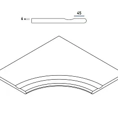 Керамогранит БЛЭК БОРТИК С ВЫЕМКОЙ УГЛ.ЗАКР.30 60x60