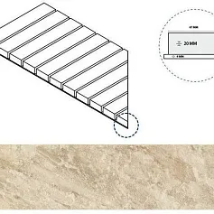 Керамогранит РОУП РЕШЁТКА СТРИМ 20 ЛЕВ 25x60