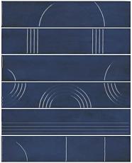 Керамическая плитка Панно kerama marazzi kmp3sta007rn6x Панно Мажорель синий темный глянцевый из 6 частей 28.5x36