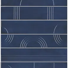 Керамическая плитка Панно kerama marazzi kmp3sta007rn6x Панно Мажорель синий темный глянцевый из 6 частей 28.5x36