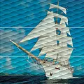 Керамическая плитка Панно Майори Корабль обрезной 90x90