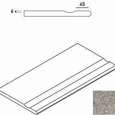 Керамогранит Бортик Италон Дискавер x2 grey bordo svasato round 30x60 30x60