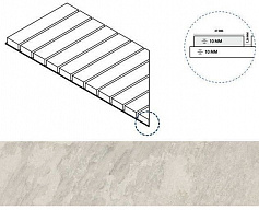 Италон АЙС РЕШЁТКА СТРИМ 10 ЛЕВ белый для улицы для крыльца