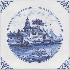 Керамическая плитка декор английский делфт вилла 20x20