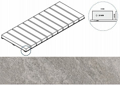 Италон РОК РЕШЁТКА СТРИМ 20 серый для улицы для крыльца