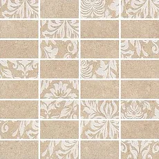 Керамическая плитка Декор Золотой пляж темный беж мозаичный 20x30