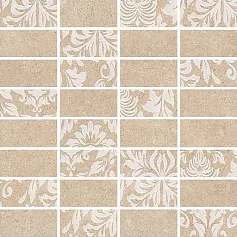 Керамическая плитка Декор Золотой пляж темный беж мозаичный 20x30