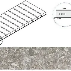 Керамогранит петрол решётка стрим 20 пр 25x60