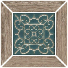 Керамическая плитка Вставка kerama marazzi id158 Тровазо наборный бежевый темный матовый 13x13