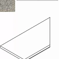 Керамогранит Бортик Италон Дискавер/ discover x2 grey bordo round dx Правый 30x60 30x60