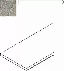 Керамогранит Бортик Италон discover x2 grey bordo round dx правый 30x60 30x60