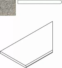 Италон Бортик Италон Discover X2 Grey Bordo Round Dx правый 30x60 серый 