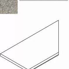 Керамогранит Бортик Италон Дискавер x2 grey bordo round dx правый 30x60 30x60