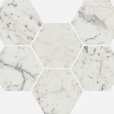 Мозаика ШАР.ЭКСТРА КАРРАРА МОЗАИКА ГЕКСА 25x29