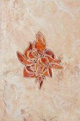 Шахтинская плитка Пьетра декор коралловый кремовый 