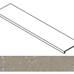 Ступени Атлас Конкорд Ринашенте Фьюжн Аггломерейт Дарк Фронтальная 620070003262 серый 33x120