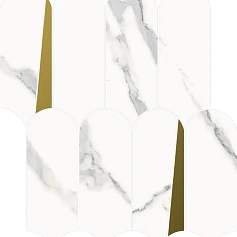 Мозаика Италон  Стелларис Статуарио Уайт Элегант 32,5х36,1 33х33