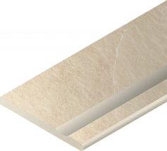 Бортик Италон Материя X2 Магнезио с выемкой закругленный правый 620090001199 бежевый