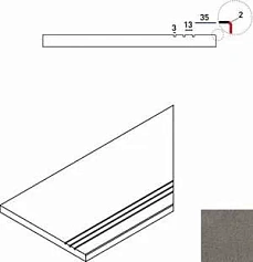 Италон Ступень Италон Discover X2 Fume Bordo Grip Dx правый 30x60 серый 