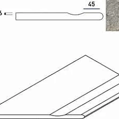 Керамогранит Бортик Италон Дискавер x2 grey bordo svasato round sx левый 30x60 30x60