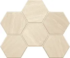 Мозаика estima gb01 gabbro hexagon white бежевый 25x28.5