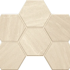 Мозаика estima gb01 Габбро Хексагон Вайт бежевый 25x28.5