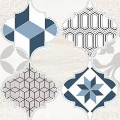 Керамическая плитка Мореска декор2 синий 20x40