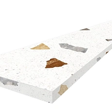 Ступени coliseumgres Палладио/ palladio Уайт Угловая Левая 620070002373 Белый 33x120