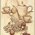 Керамическая плитка Тоскана alames декор 25x36