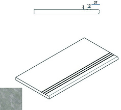 Италон РОК СТУПЕНЬ ЗАКРУГ.ГРИП 30X60 ЛЕВ серый для офиса для дома для улицы для крыльца