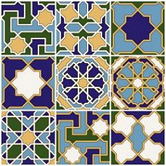 Шахтинская плитка Багдад микс верх 01 разноцветный 