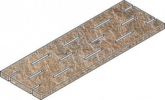 Италон ЭМЕРАЛЬД РЕШЁТКА 20X60 коричневый для крыльца для улицы