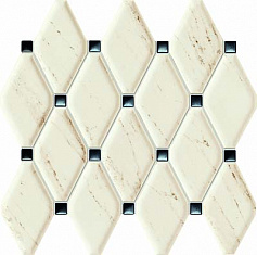 Tubadzin Larda 1 (blue insert) мозаика белый для ванной