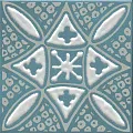 Керамическая плитка Декор kerama marazzi kmd3sta020gn Бахия 2 бирюзовый глянцевый 9.8x9.8