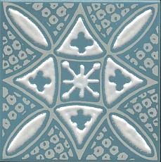 Керамическая плитка Декор kerama marazzi kmd3sta020gn Бахия 2 бирюзовый глянцевый 9.8x9.8