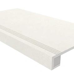 Ступени Комплект estima ln00 Луна Вайт (Ступень 33x120 непол. прямоугол. бортик с насечками + Подступенок 14,5x120) 33x120